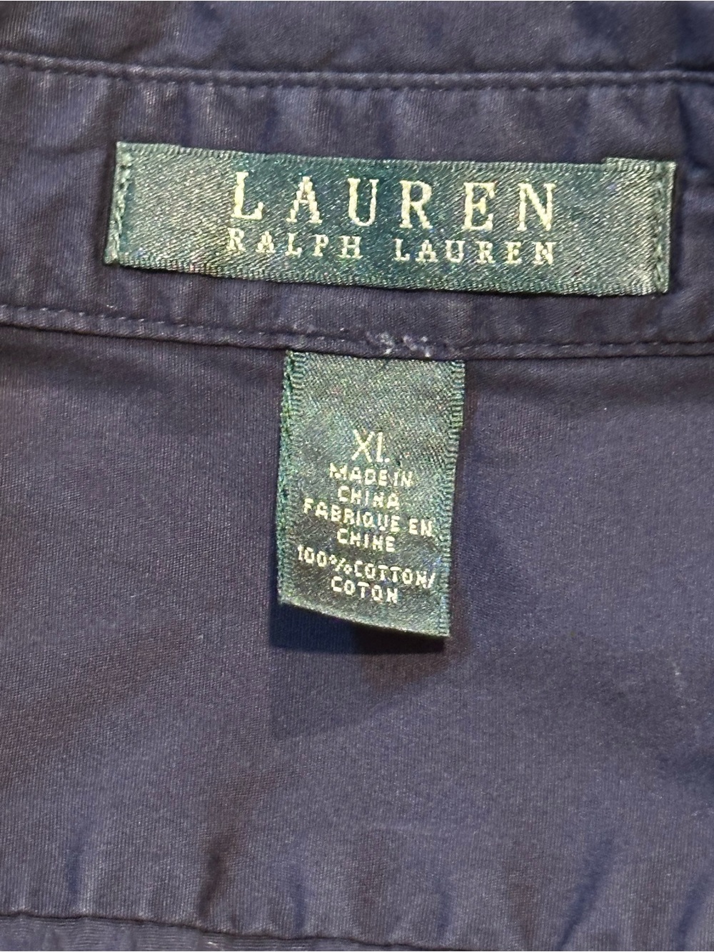 Ralph Lauren Lauren Navy Cotton Shirt - Picture 7 of 12